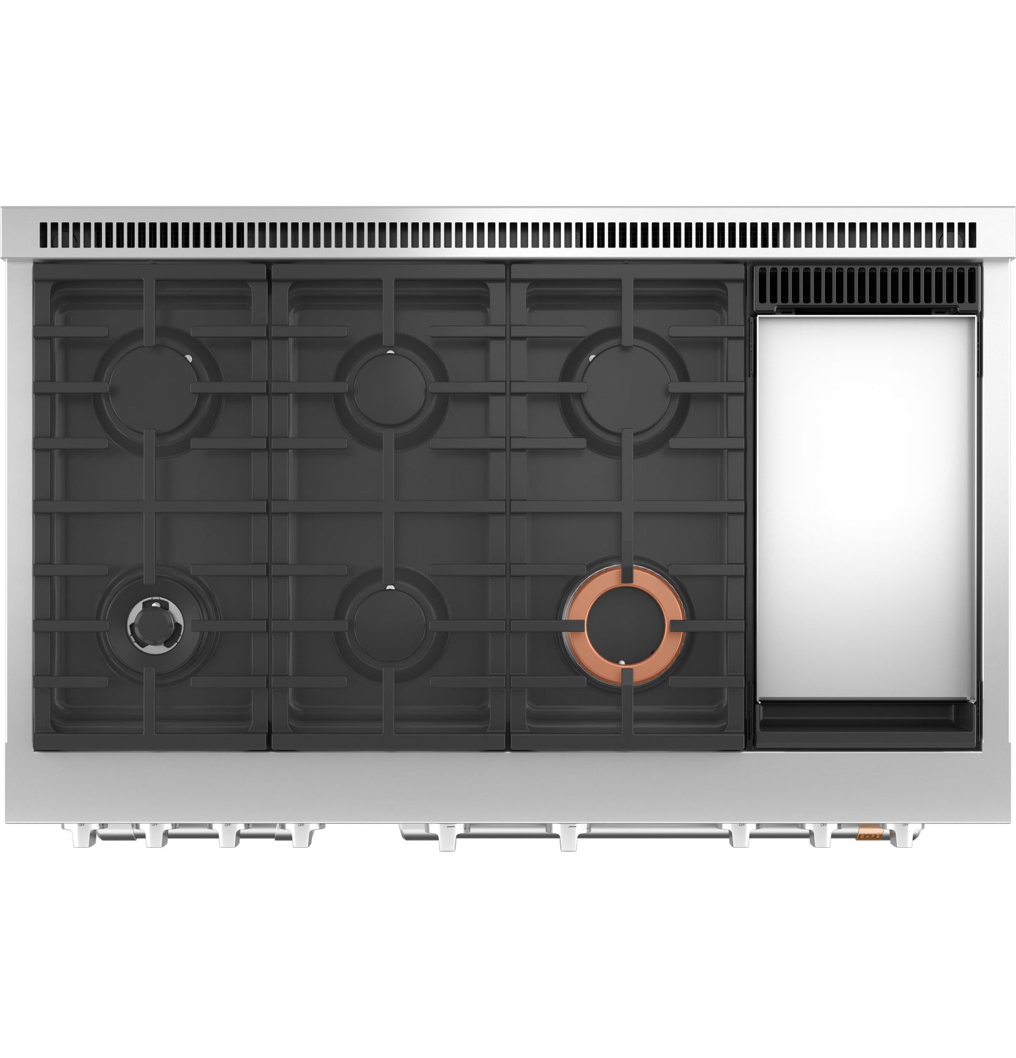 CAFÉ™ 48" Smart Dual-Fuel Commercial-Style Range with 6 Burners and Griddle (Natural Gas)