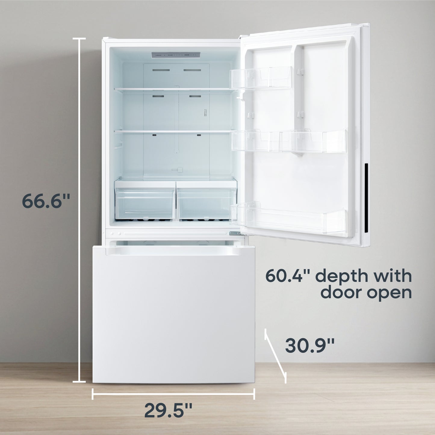 Element Electronics 18.7 cu. ft. Bottom Freezer Refrigerator - White, ENERGY STAR (ERBM19CBW)