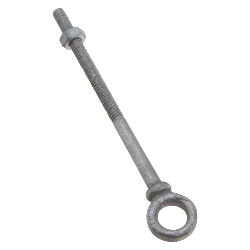 Galvanized eye bolt with shoulder and hex nut for hardware, fasteners, hooks & eyes, and lumber materials under $50 collections