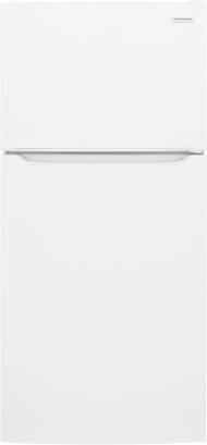 18 cu. ft. white top freezer refrigerator with wire and glass shelves for kitchen and appliance collections