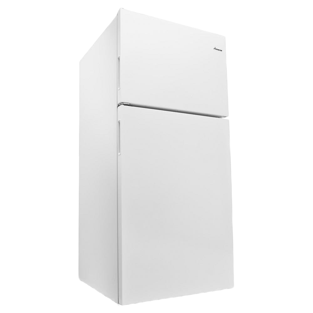 White 30-inch top-freezer refrigerator with glass shelves in kitchen appliances and top freezer refrigerators collection