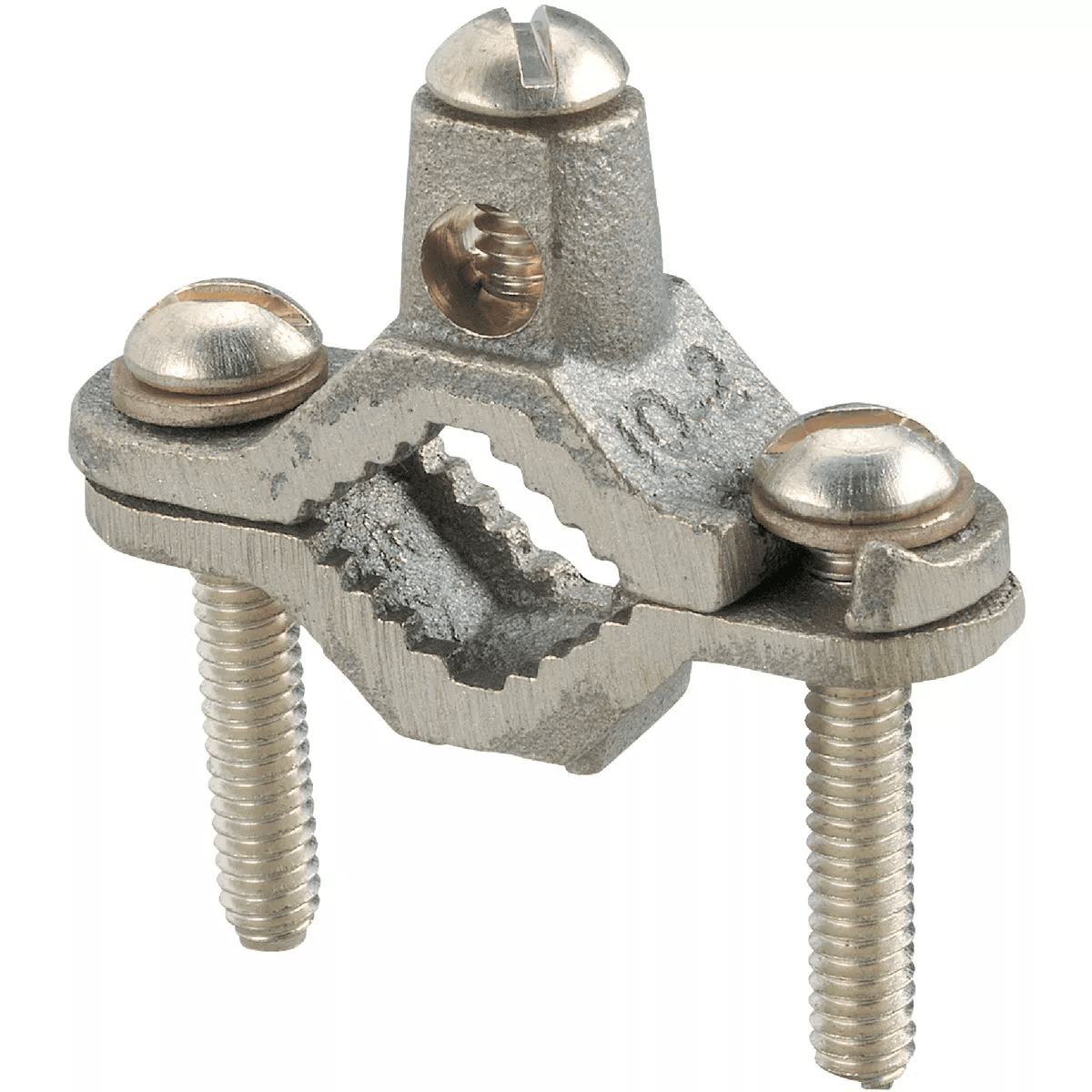 Bronze ground clamp with screws for secure copper wire connections in household items and home improvement under $50 collection