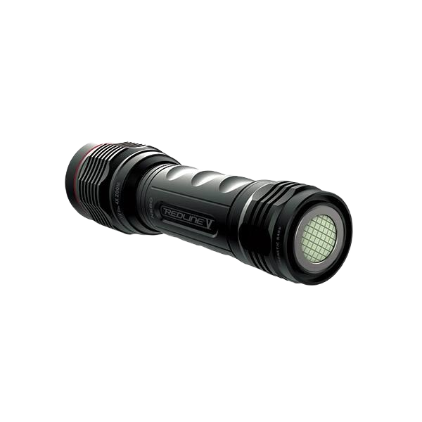 Black handheld LED flashlight with 4x zoom and advanced optics for versatile woodworking and home improvement tasks under $50