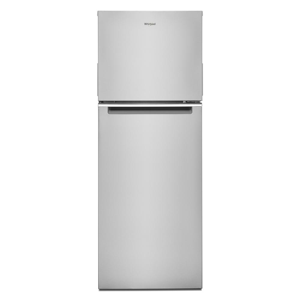 Whirlpool stainless steel top-freezer refrigerator with 12.9 cu. ft. capacity from kitchen appliances collection