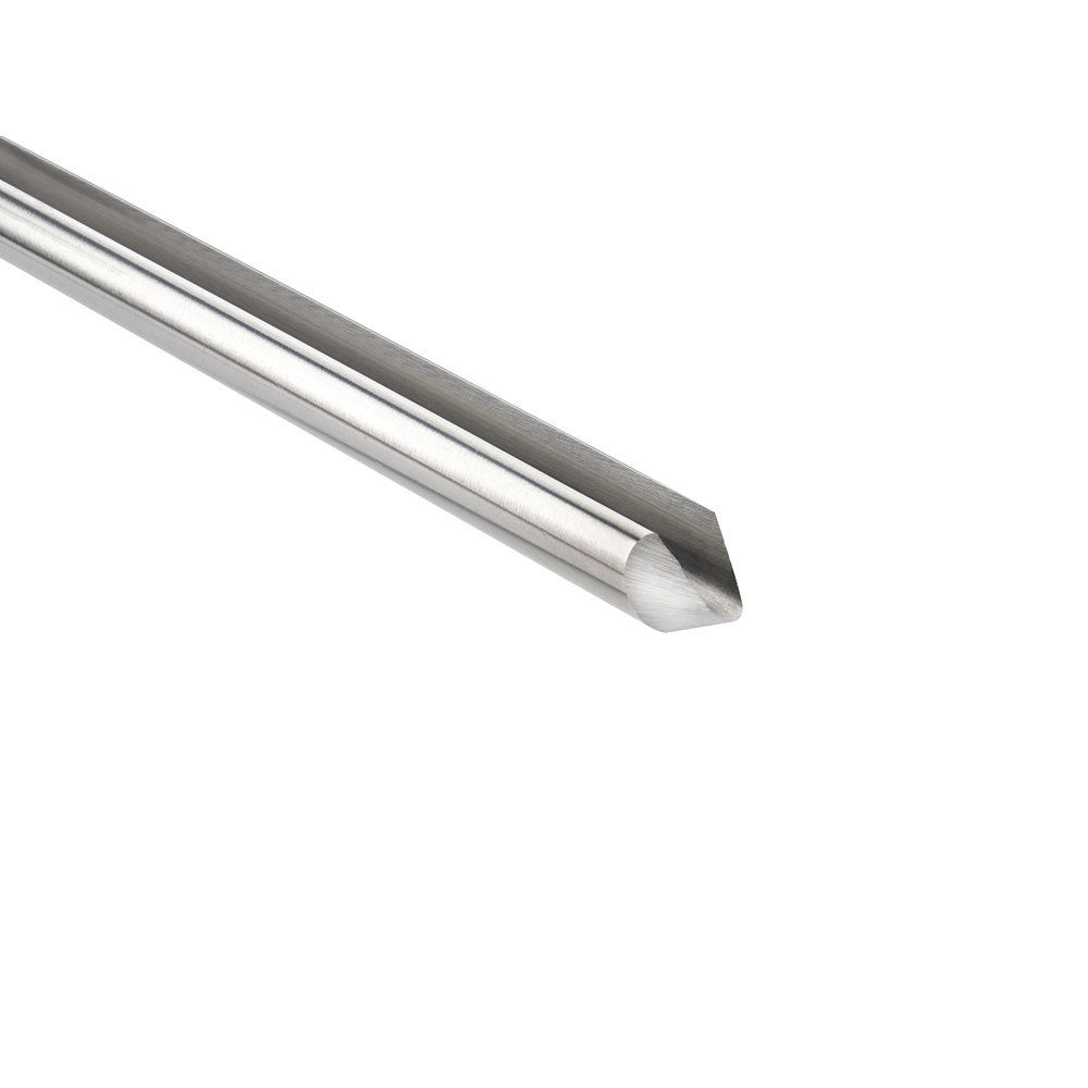 High-speed steel bowl gouge blade with sharp beveled edge designed for precision woodturning tasks.