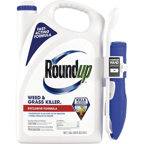 1-gallon container of fast-acting weed and grass killer with attached comfort wand from lawn care collection under $50