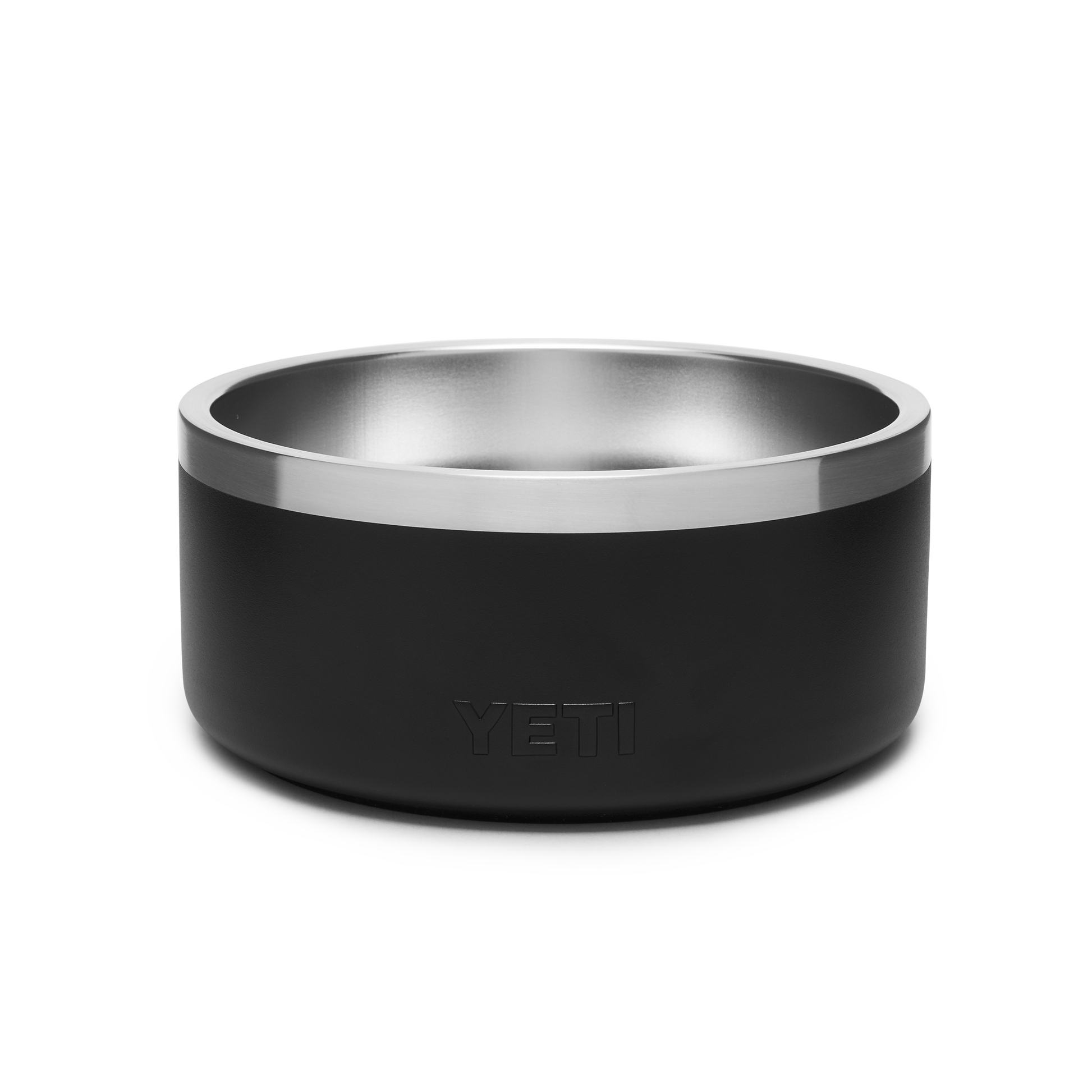 Black stainless steel dog bowl with double-wall design for durability from Bowls & Feeders and Pet & Animal collections