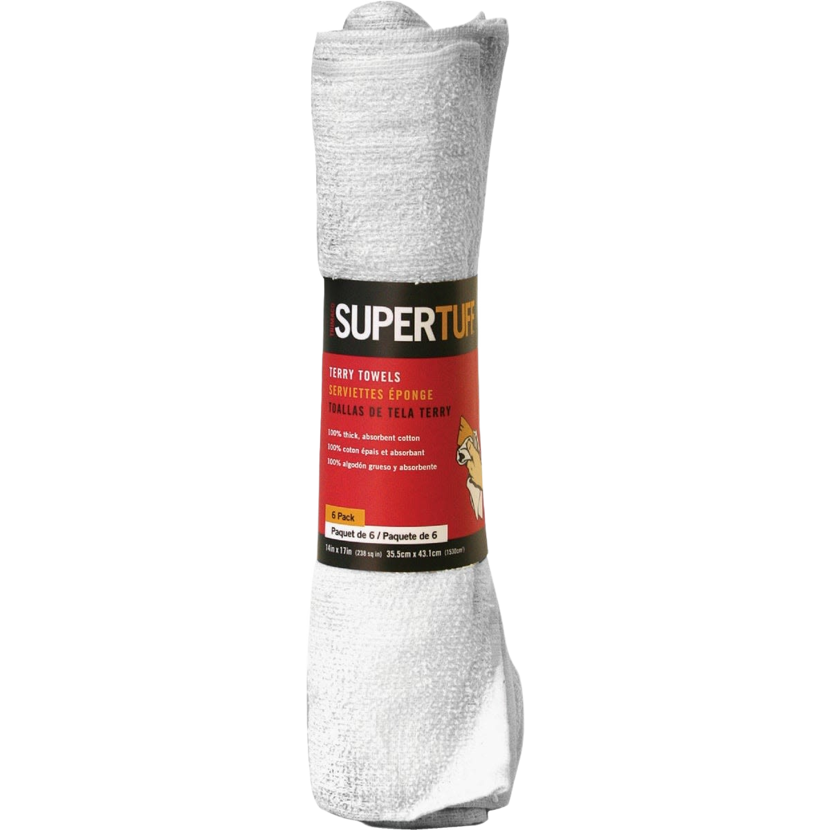Roll of white absorbent cotton terry cloth towels for painting, cleaning, and home improvement tasks under $50 collection