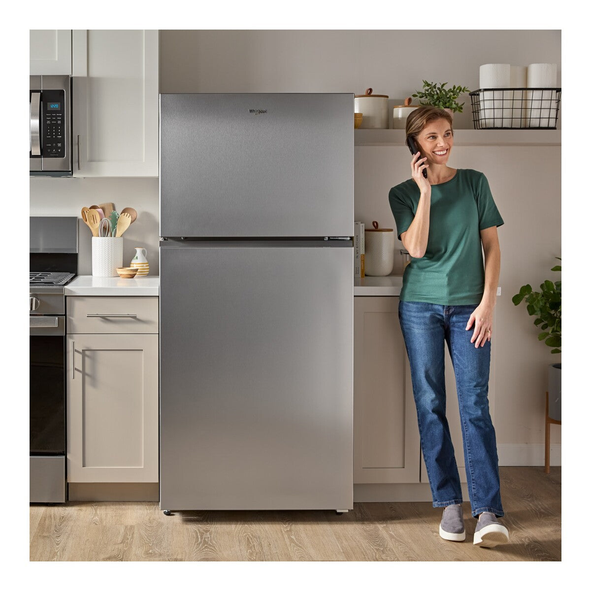 Whirlpool® 30-inch Wide Top Freezer Refrigerator with Total Coverage Cooling- 19 Cu. Ft.
