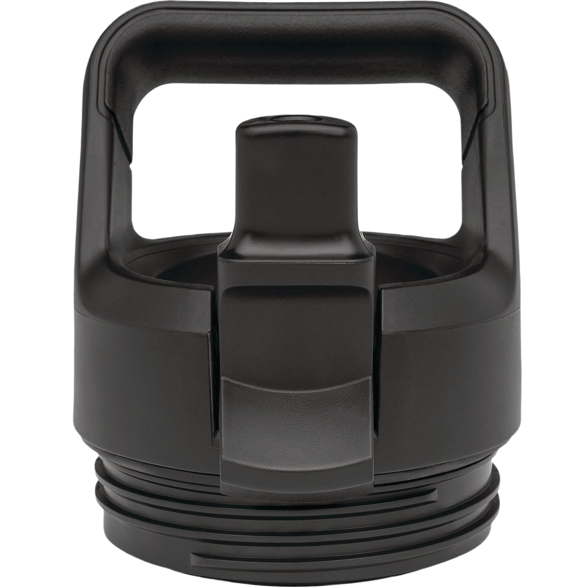 Black leak-resistant bottle straw cap with flip-open lid and ergonomic handle from Drinkware and Kitchen & Kitchenware collections