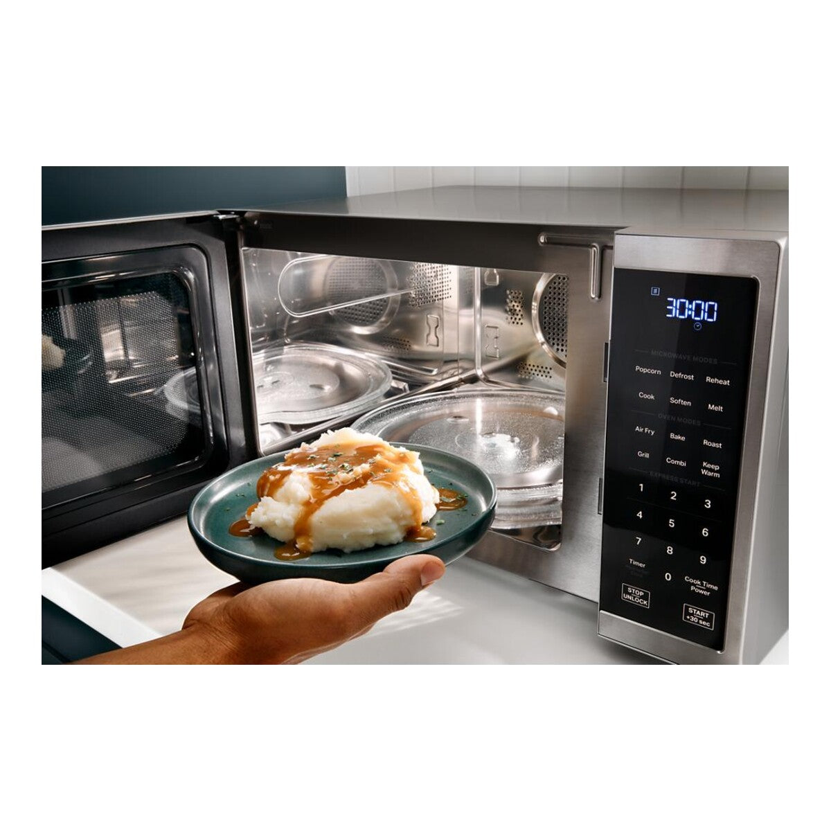 1.0 cu. ft. Black All-In-One Multifunctional Countertop Microwave With Air Fry - 900 watt
