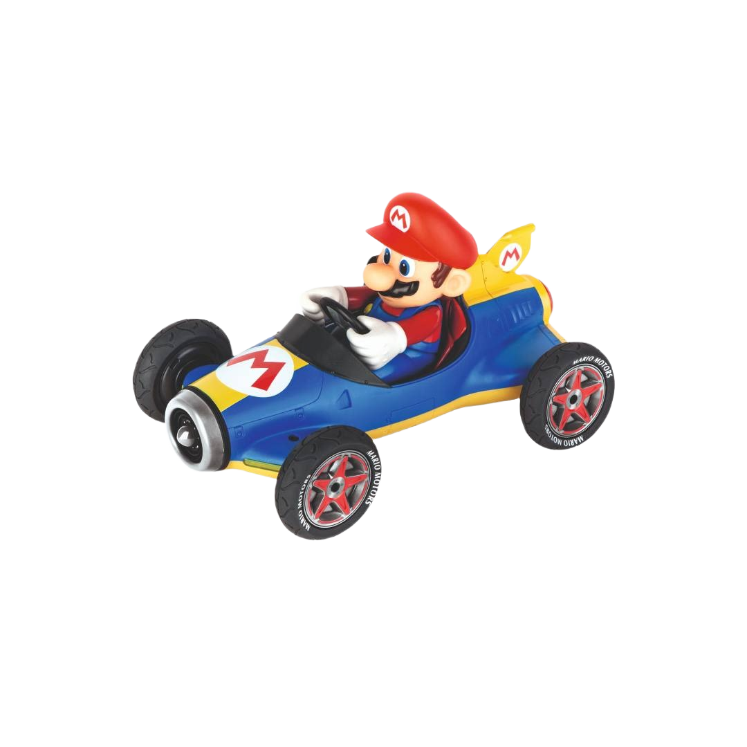 Blue and yellow remote-controlled Mario Kart racer with red wheels in Vehicles & Remote Controlled Toys collection