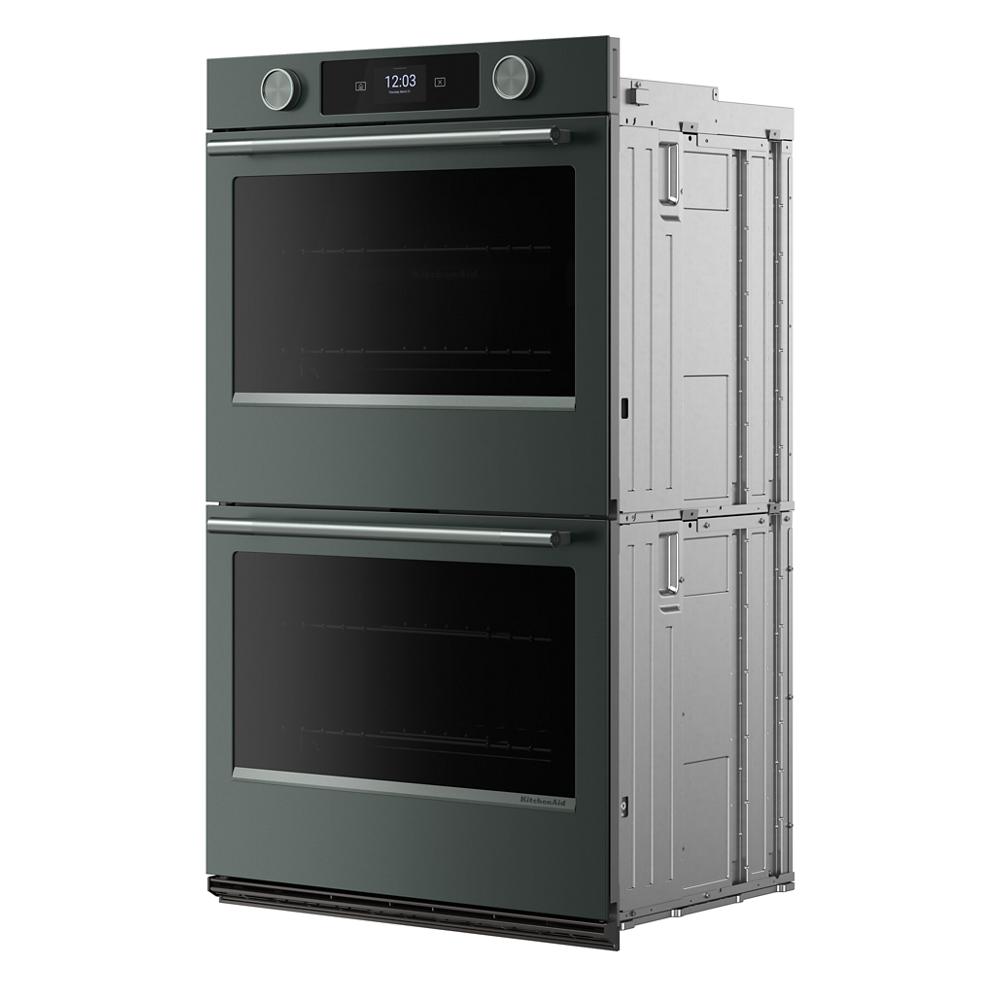 30-inch smart electric double wall oven in juniper with LED touchscreen and backlit knobs in appliances collection