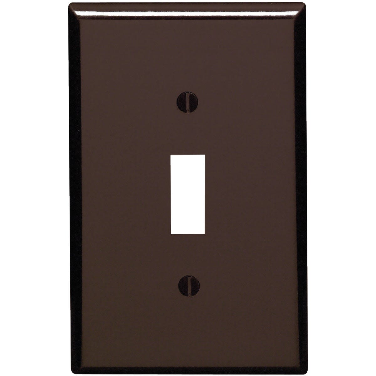Brown mid-way toggle switch wall plate for electrical and home improvement projects in wall plates and jacks collections