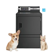 27-inch dark gray electric dryer with steam cycle and pet-friendly features in appliances and electric dryers collections