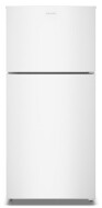 White top-freezer refrigerator with adjustable glass shelves, dual crispers, and gallon door storage in appliances collection
