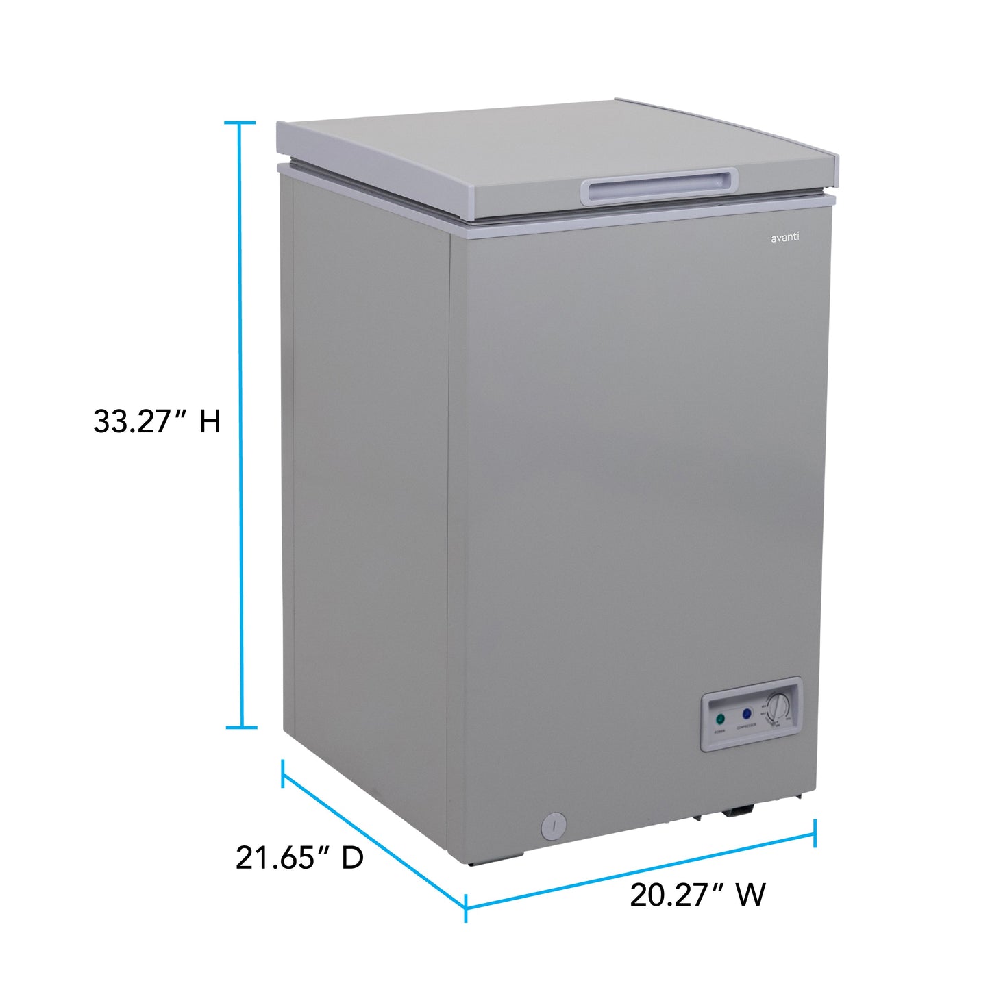 Avanti Garage Ready Convertible Chest Freezer - Platinum