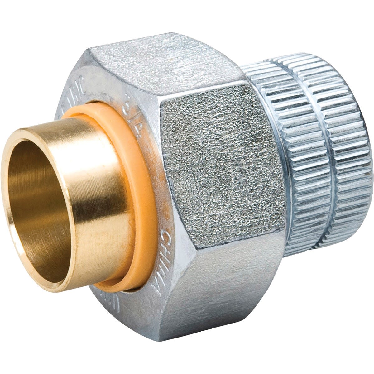 Galvanized and copper dielectric union fitting for plumbing and copper pipe connections under $50