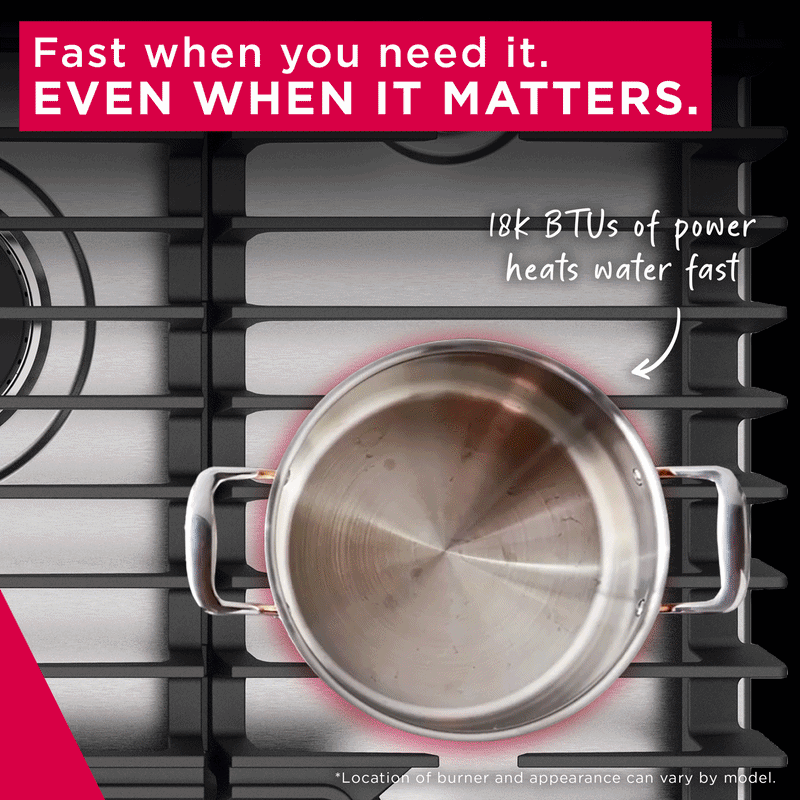 30" Front Control Gas Range with Steam Clean