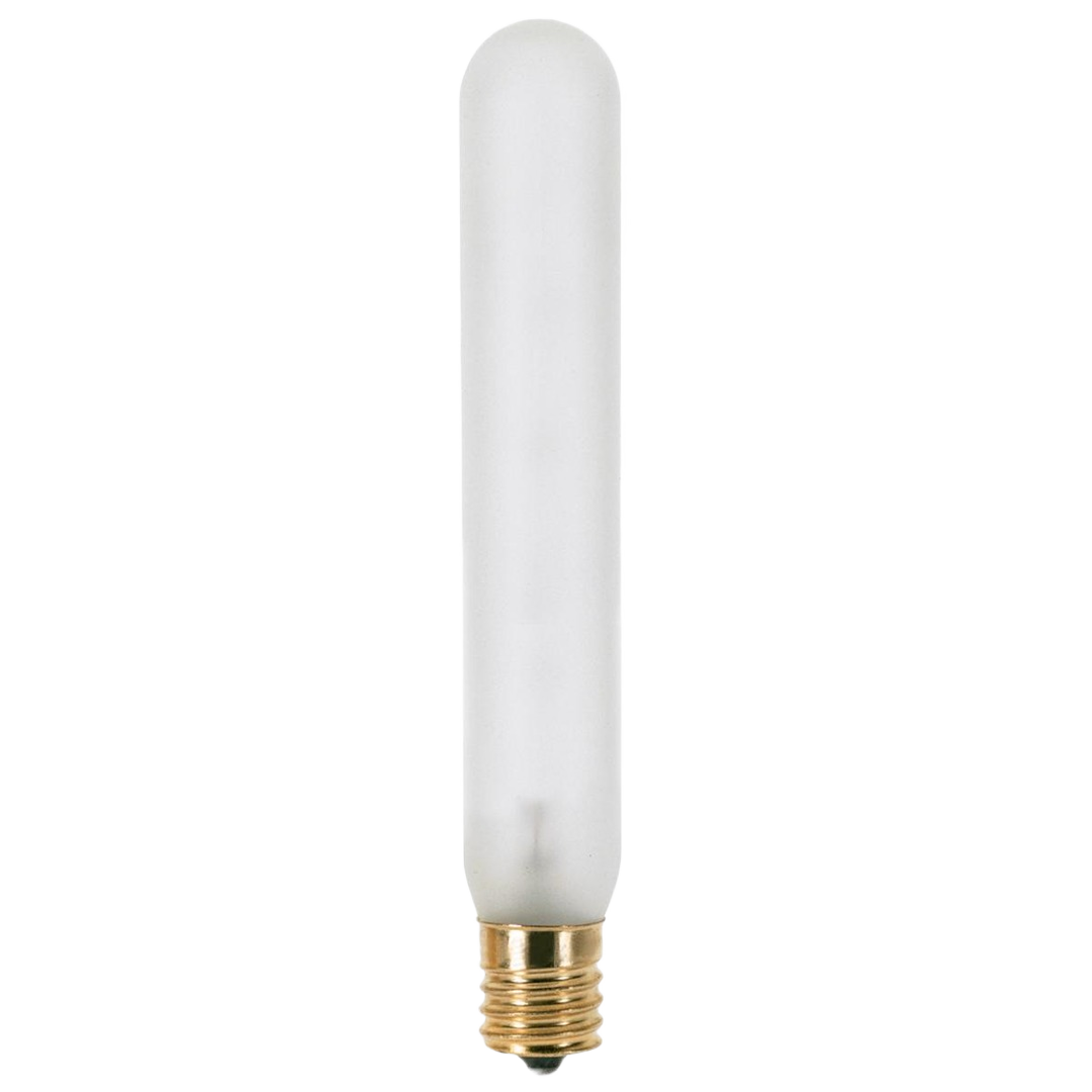 Frosted tubular incandescent light bulb with intermediate base for indoor and outdoor lighting applications under $50 collections