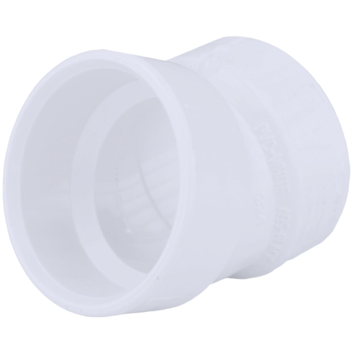 White PVC 22-1/2 degree elbow with 1-1/2 inch hub connections for plumbing in Pipes & Fittings under $50 collections