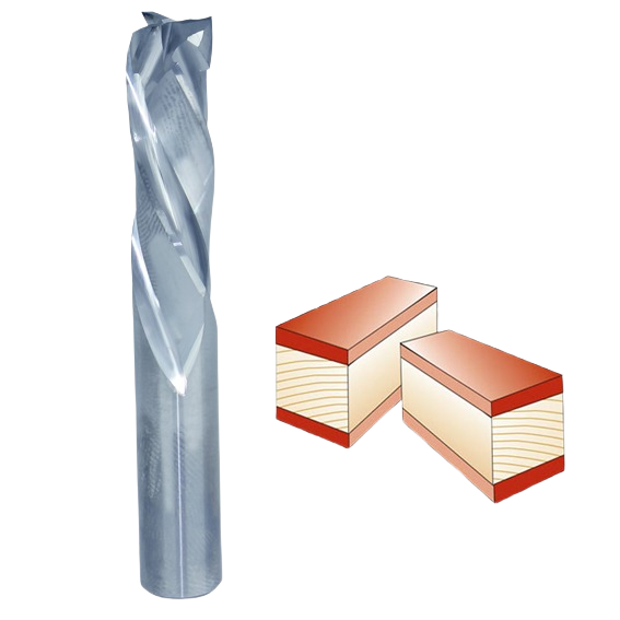 Spiral up/downcut router bit for smooth woodworking cuts in tool accessories and power tool collections