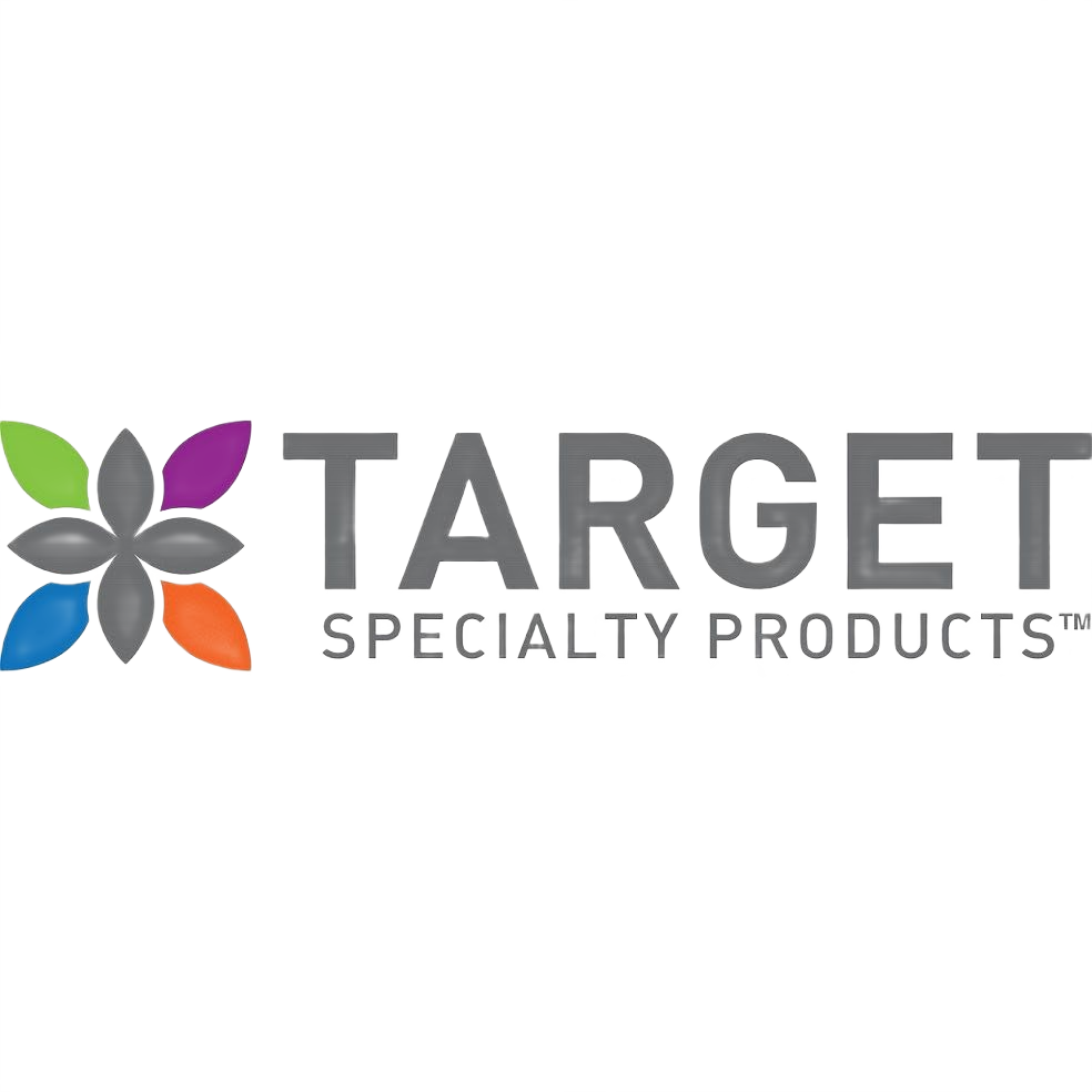 Colorful six-petal flower logo with gray text reading Target Specialty Products for home improvement use