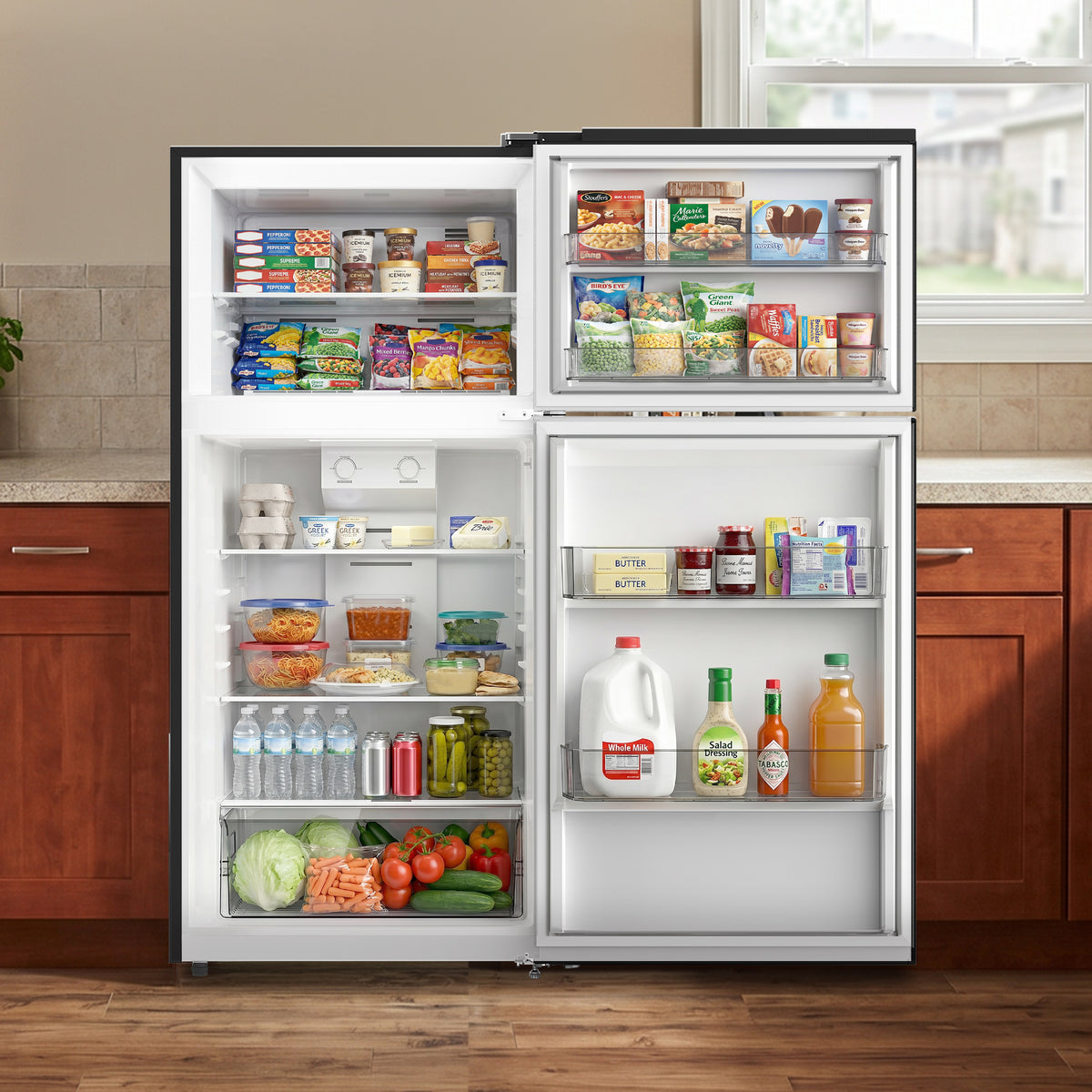 Element Electronics 14.2 cu. ft. Top Freezer Refrigerator - Black, ENERGY STAR (ERT14CSCB)