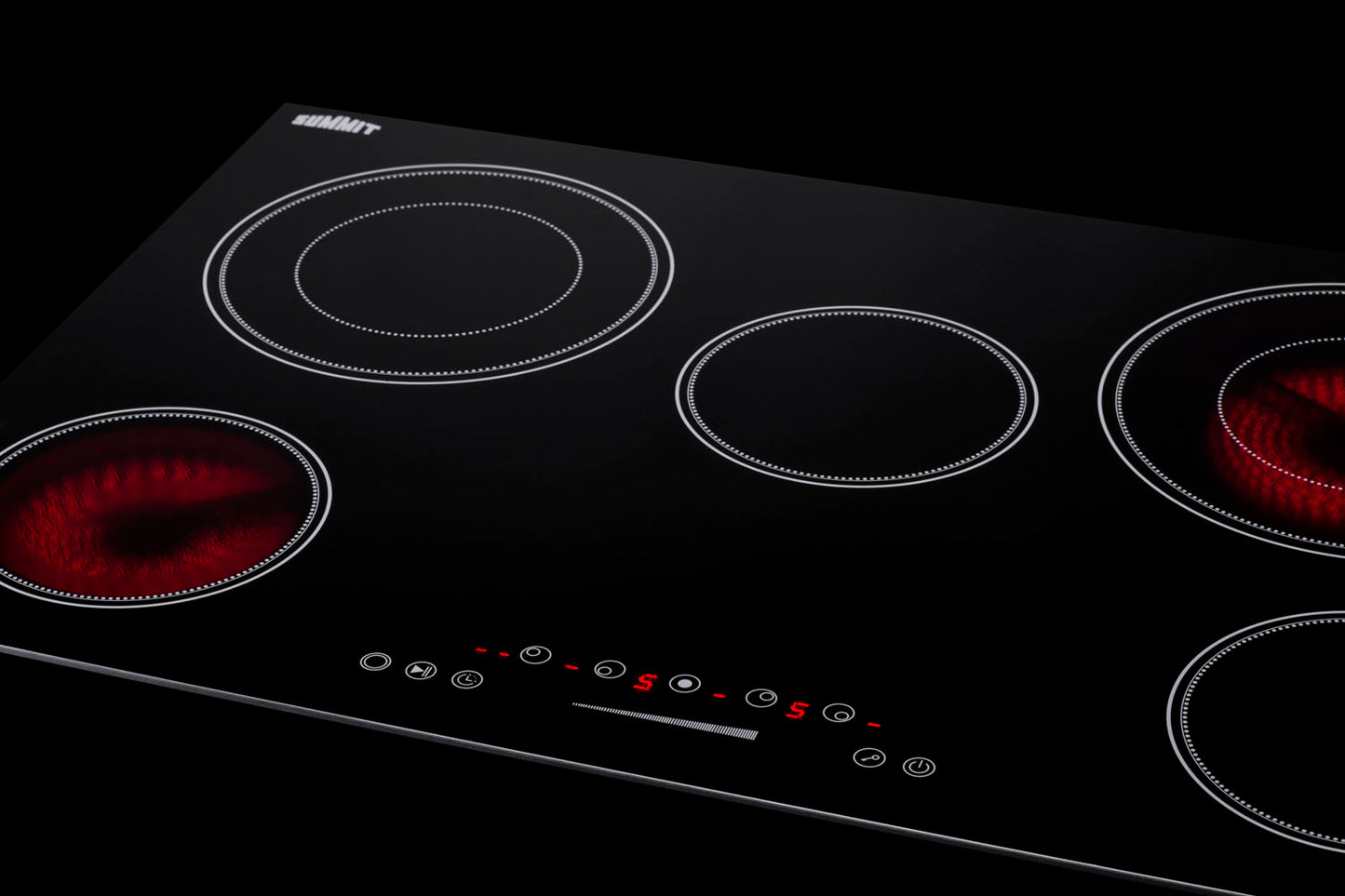 36" Wide 208-240V 5-Burner Radiant Cooktop