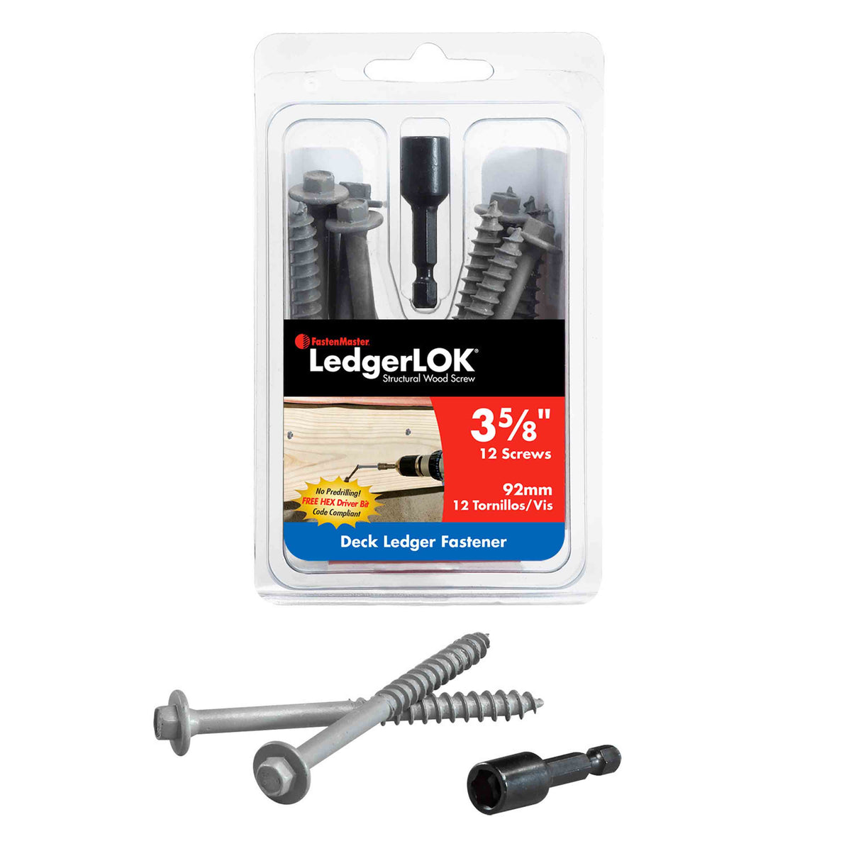FastenMaster Ledgerlok 3-5/8 in. Structure Screw, 12-Count
