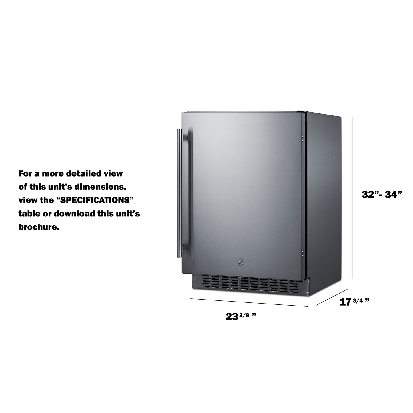 24" Wide Built-In All-Refrigerator, ADA Compliant