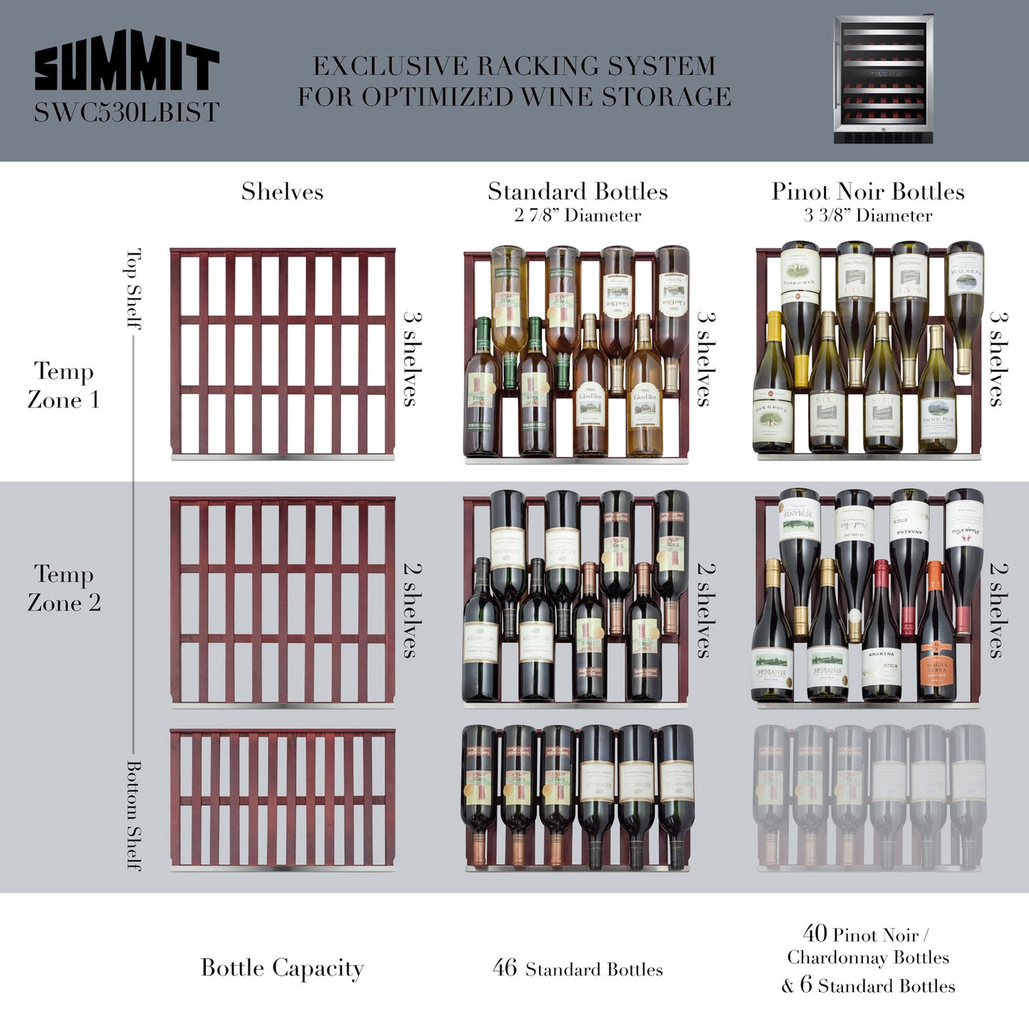 24" Wide Built-In Wine Cellar