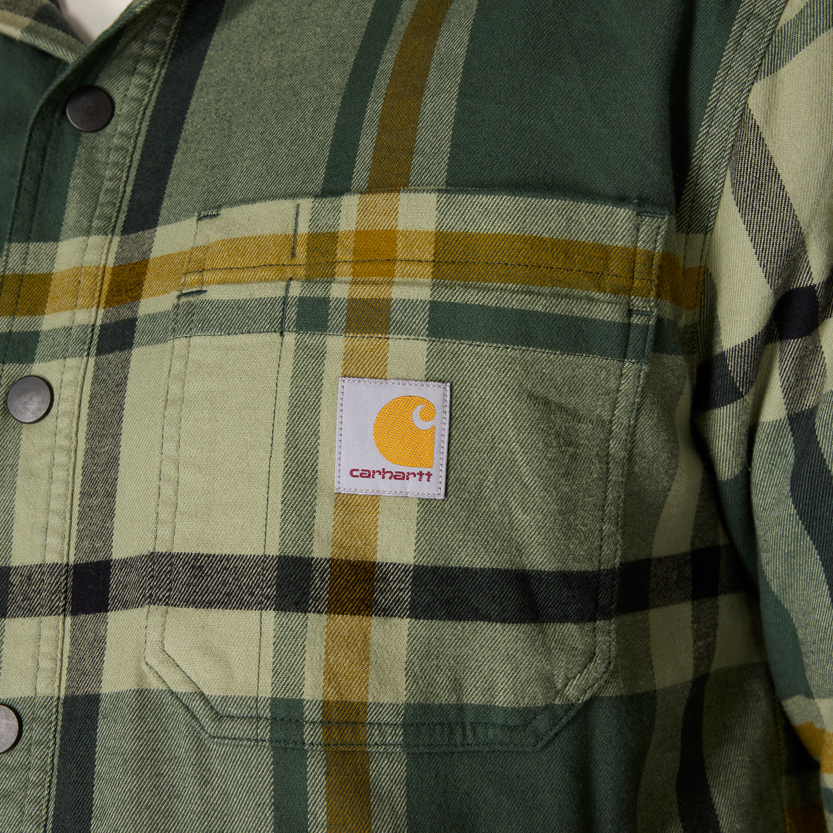 Carhartt Hamilton Relaxed Plaid Shirt Jac - Forestry Green, 2XL