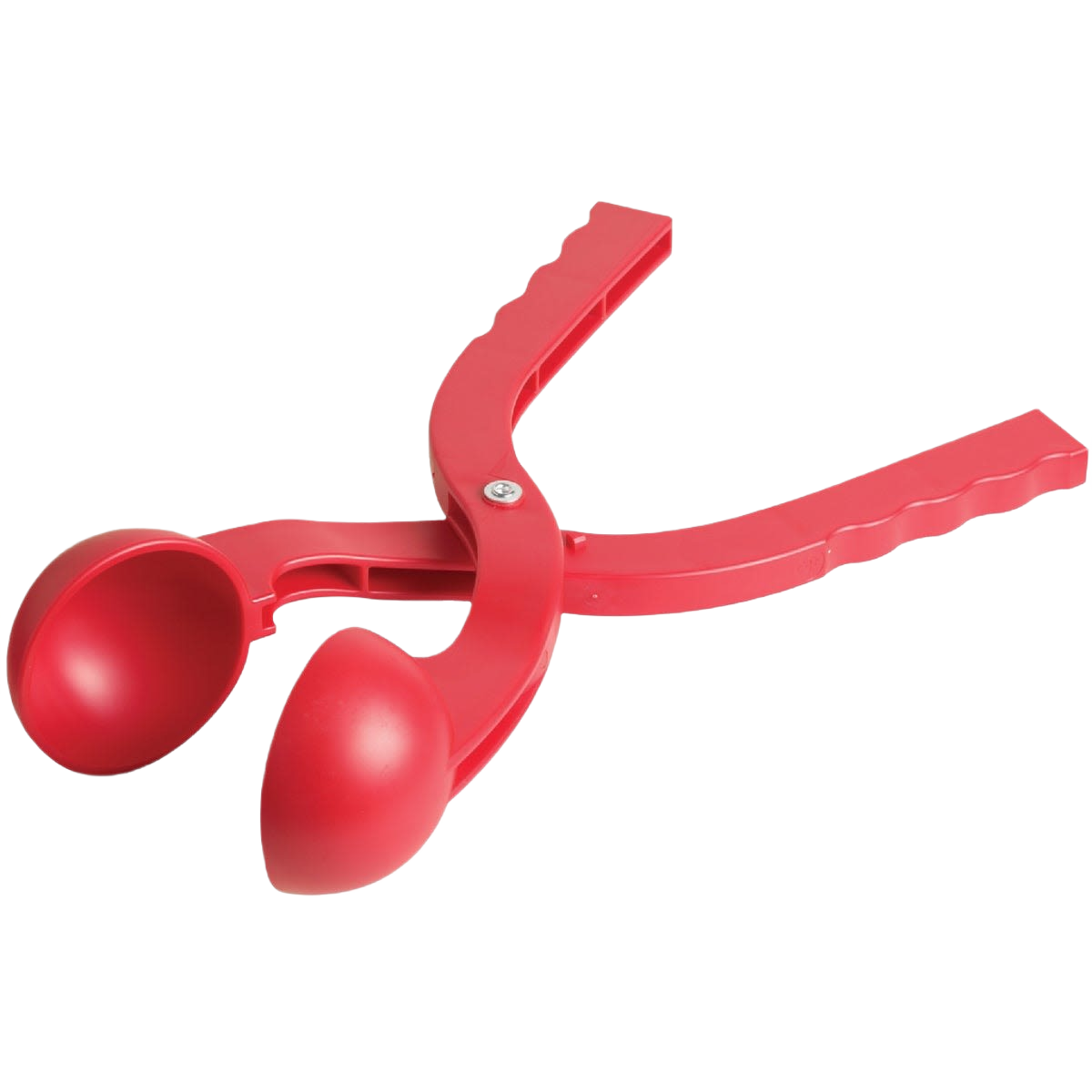 Red plastic snowball maker tool with ergonomic handles for outdoor games and toys under $50