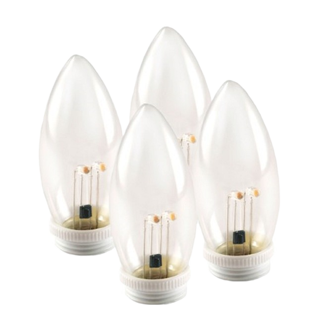 Four clear LED replacement bulbs with white bases for Christmas lights and home improvement projects under $50 collections