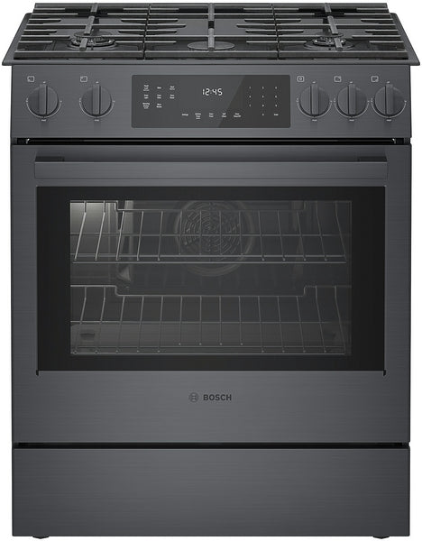 800 Series, Gas Slide-in Range, 30'', Black Stainless Steel