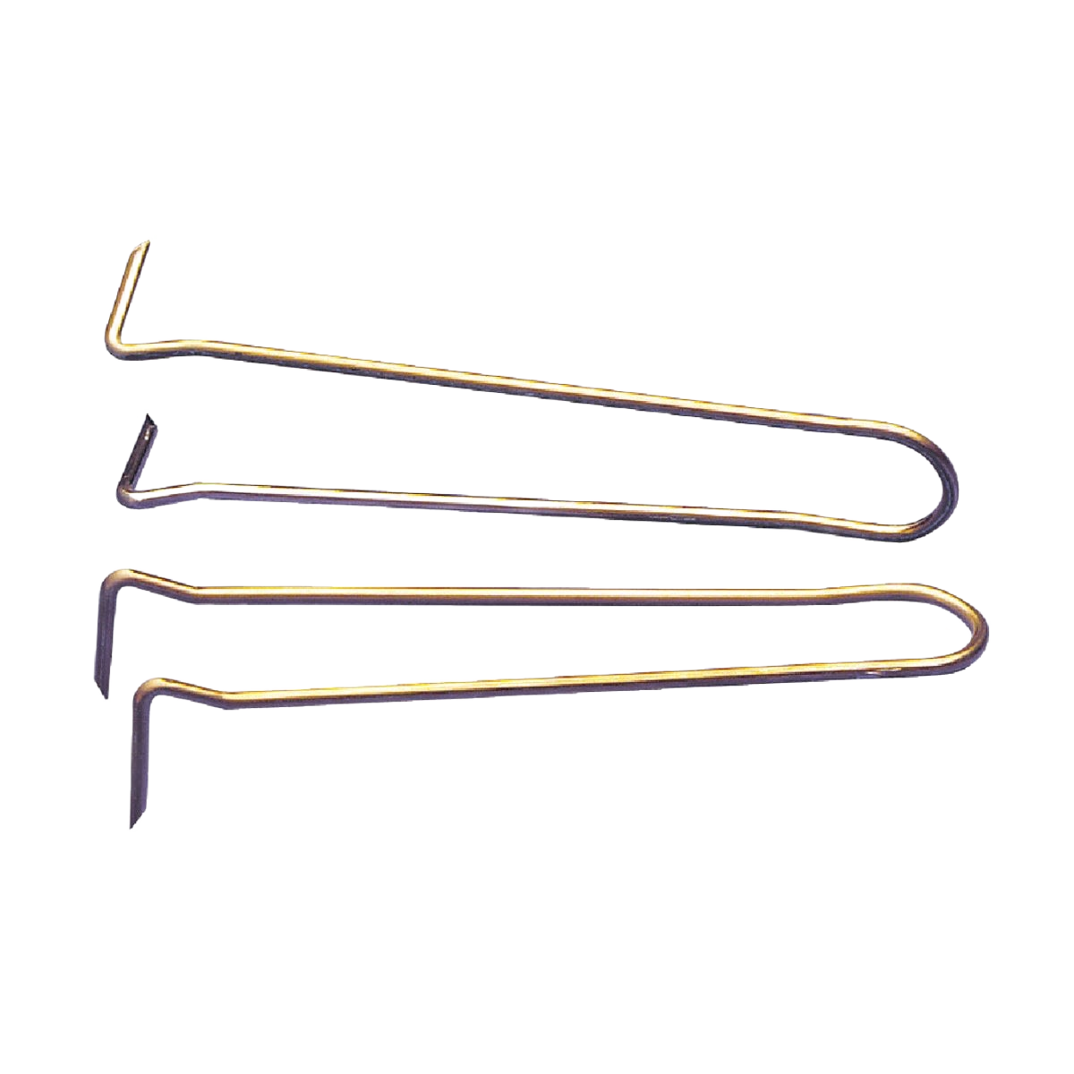Set of three copper-plated steel pipe hooks with 10-gauge build for plumbing support and home improvement tasks under $50 collection