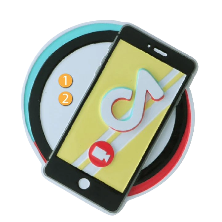 Phone-shaped ornament featuring a detailed TikTok logo on screen for Christmas decorations under 50 dollars