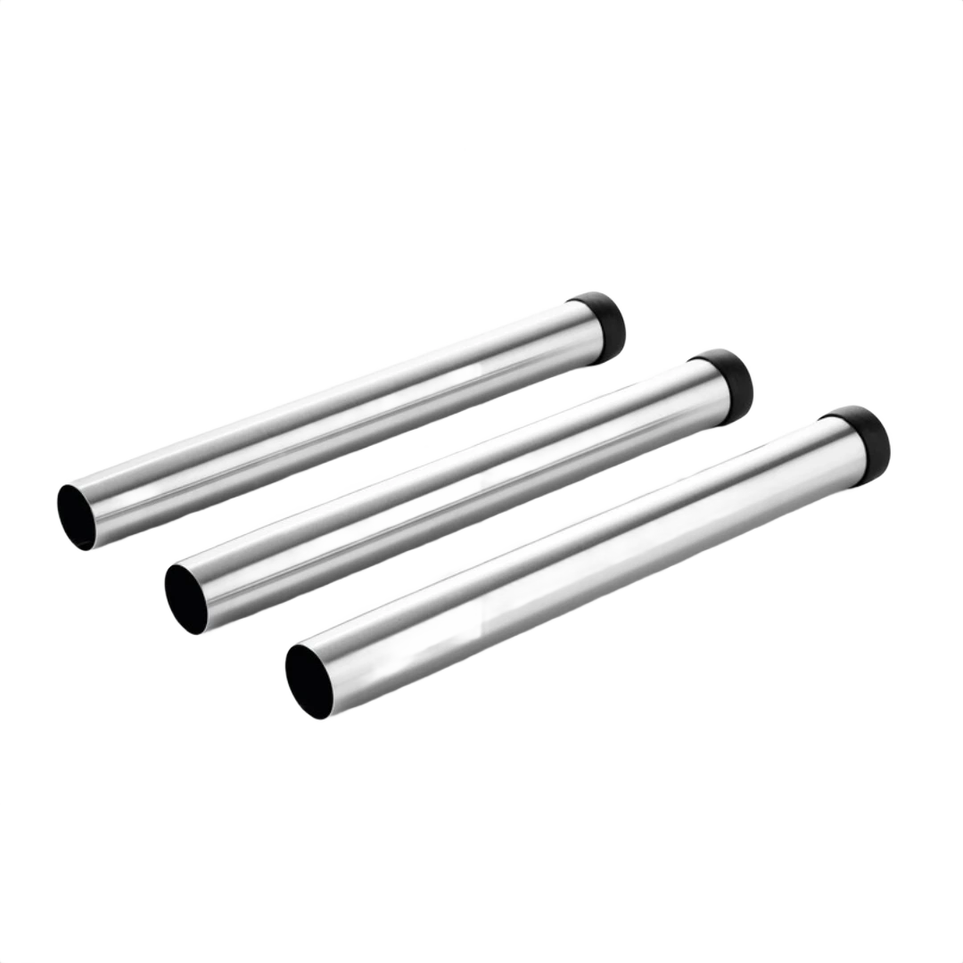 Set of three stainless steel extension tubes for dust management and woodworking tool accessories under $100 category
