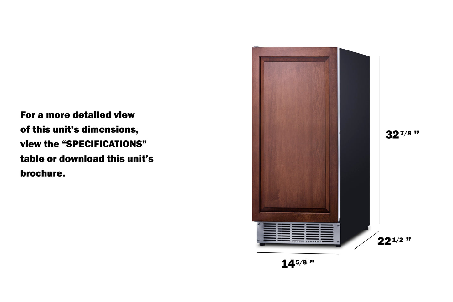 Built-In 45 lb. Clear Icemaker (Panel Not Included)