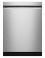 Stainless steel full panel dishwasher door with concealed controls from KitchenAid Appliances collection