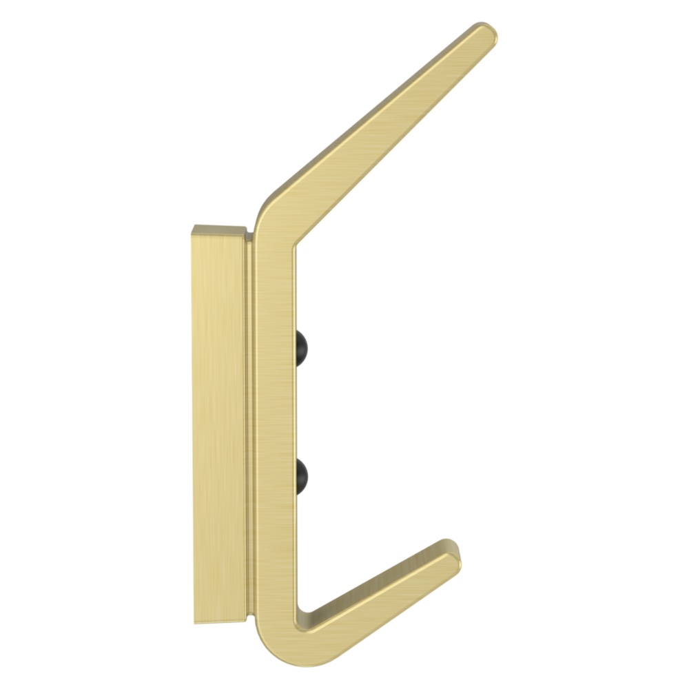 Brushed gold geometric wall hook with reed pattern for closet accessories in storage and organization projects under $50