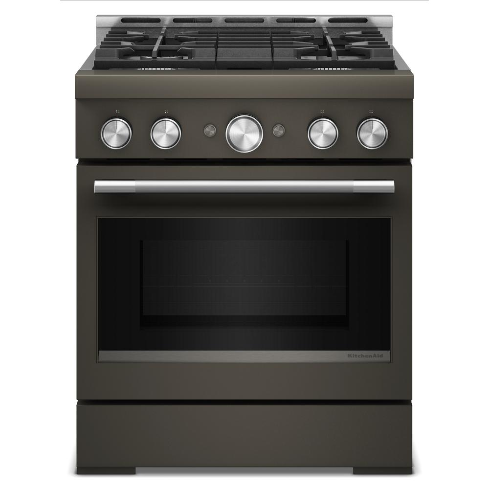 KitchenAid® 30-Inch 4 Burner Commercial-Style Gas Range with No Preheat Air Fry Mode