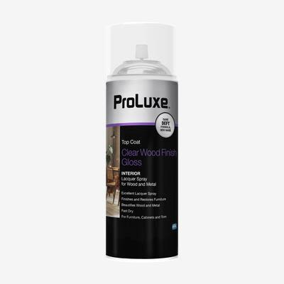 ProLuxe Clear Wood Finish Interior Satin Spray Lacquer, 12.25 oz., 6pk