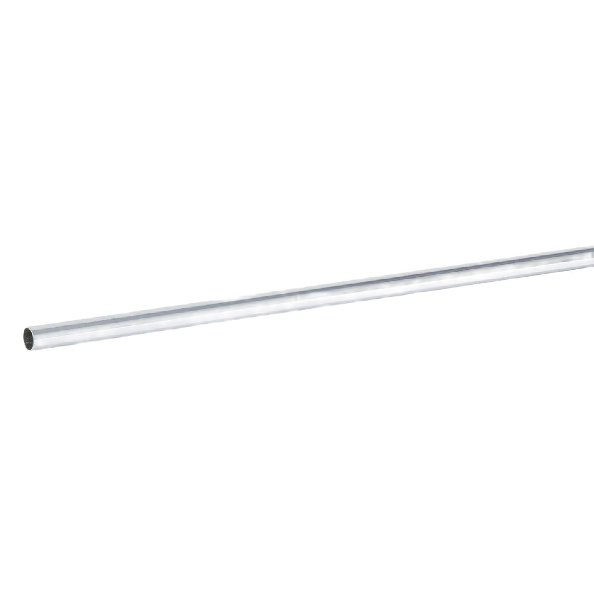 Chrome-finished 8-foot closet rod with 1-inch diameter for storage and organization in home and dorm spaces