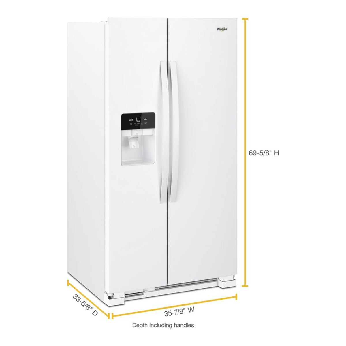 36-inch Wide Side-by-Side Refrigerator - 25 cu. ft.