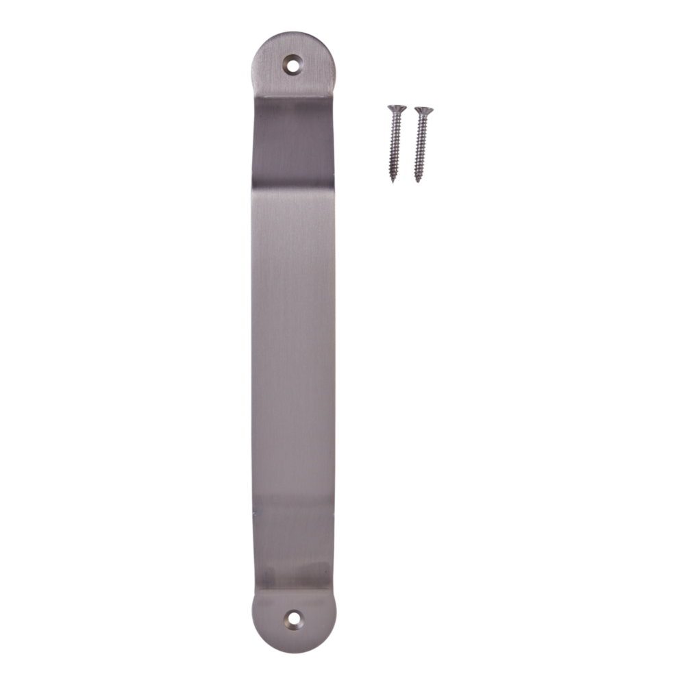 Satin nickel bar pull handle with mounting screws for wood doors in barn door hardware and home improvement tools under $50 collection