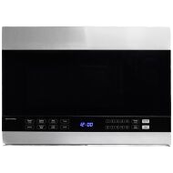 Front view of stainless steel 24-inch over-the-range microwave with sensor controls from Microwaves collection