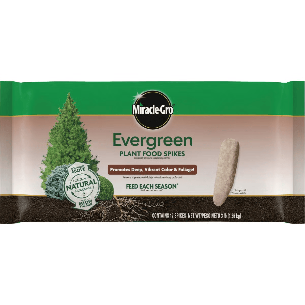 Miracle-Gro Evergreen Plant Food Spikes, 12-Pack