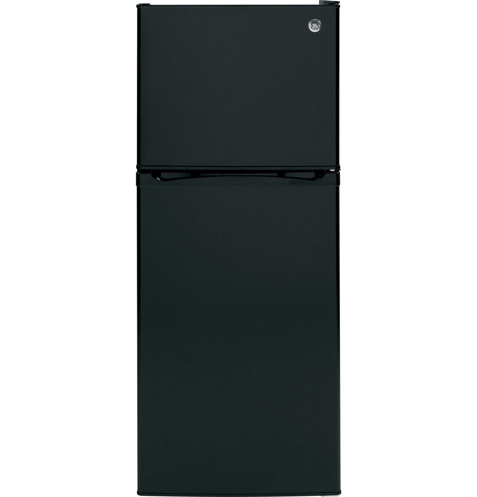 Black top-freezer refrigerator with minimalist design from Refrigerators and Kitchen & Kitchenware collections